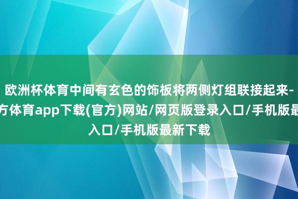 歐洲杯體育中間有玄色的飾板將兩側(cè)燈組聯(lián)接起來-世博官方體育app下載(官方)網(wǎng)站/網(wǎng)頁版登錄入口/手機(jī)版最新下載