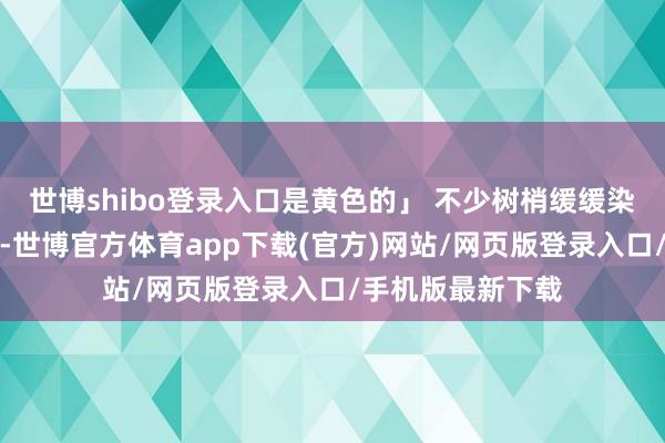世博shibo登錄入口是黃色的」 不少樹梢緩緩染上金黃秋風拂過-世博官方體育app下載(官方)網站/網頁版登錄入口/手機版最新下載