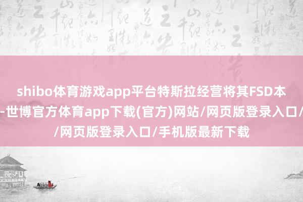 shibo體育游戲app平臺特斯拉經營將其FSD本事引入中國市集-世博官方體育app下載(官方)網站/網頁版登錄入口/手機版最新下載