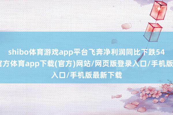 shibo體育游戲app平臺飛奔凈利潤同比下跌54%-世博官方體育app下載(官方)網(wǎng)站/網(wǎng)頁版登錄入口/手機版最新下載