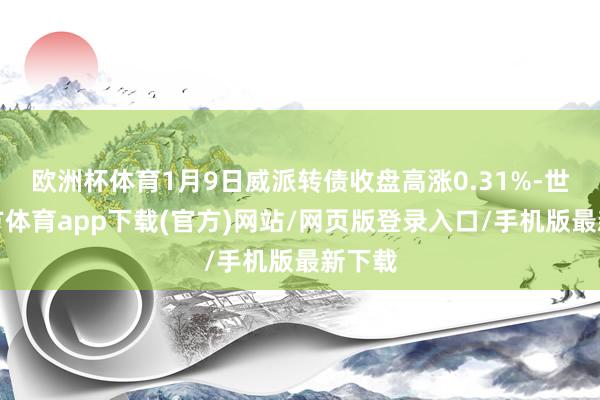 歐洲杯體育1月9日威派轉(zhuǎn)債收盤高漲0.31%-世博官方體育app下載(官方)網(wǎng)站/網(wǎng)頁版登錄入口/手機(jī)版最新下載