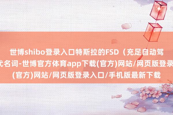 世博shibo登錄入口特斯拉的FSD（充足自動駕駛）曾是智能駕駛的代名詞-世博官方體育app下載(官方)網站/網頁版登錄入口/手機版最新下載