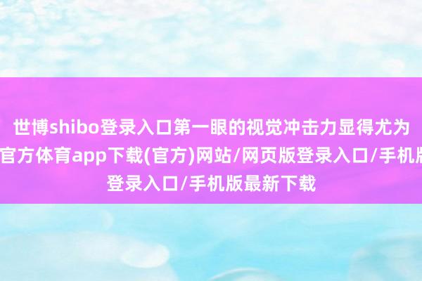 世博shibo登錄入口第一眼的視覺沖擊力顯得尤為進攻-世博官方體育app下載(官方)網站/網頁版登錄入口/手機版最新下載