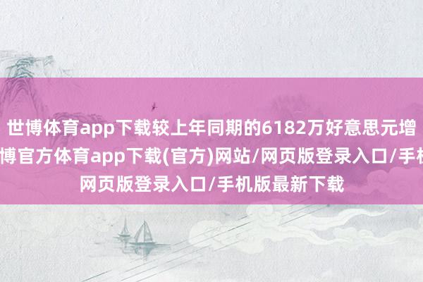 世博體育app下載較上年同期的6182萬好意思元增長55.4%-世博官方體育app下載(官方)網站/網頁版登錄入口/手機版最新下載